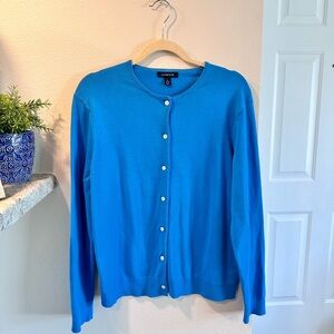 Lands' End Women's Vibrant Blue Cardigan